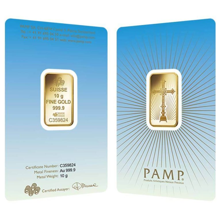 10 Gram Pamp Suisse Gold Romanesque Cross (In Assay)