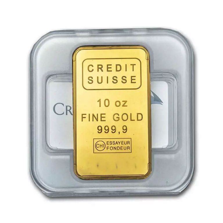 10 oz Credit Suisse Gold Bar (w/Assay)