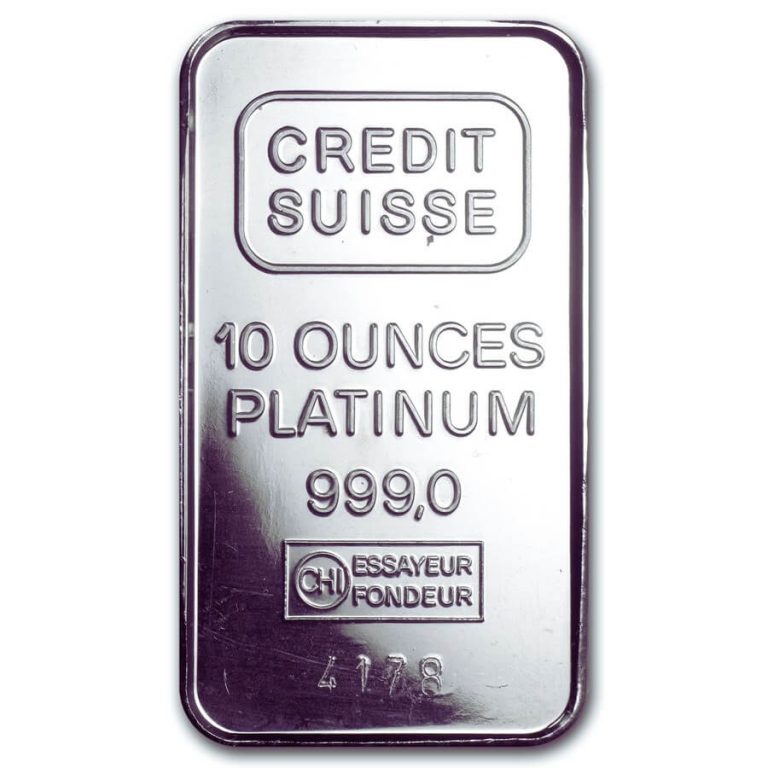 10 Oz Platinum Bar - Secondary Market