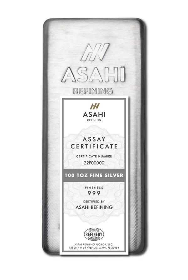 100 oz Asahi Silver Bar