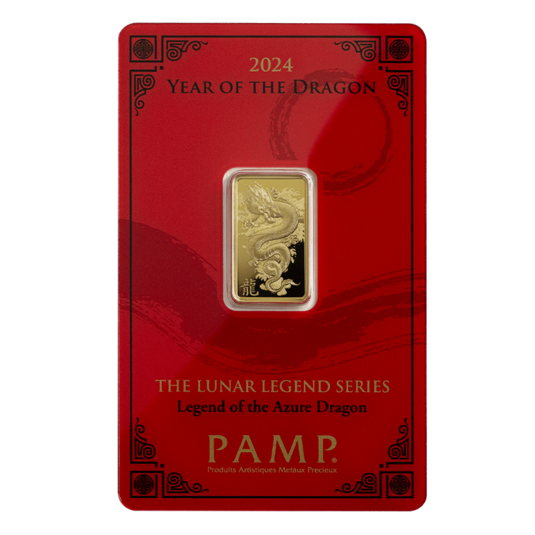 2024 Year of the Dragon - 5g Gold Bar