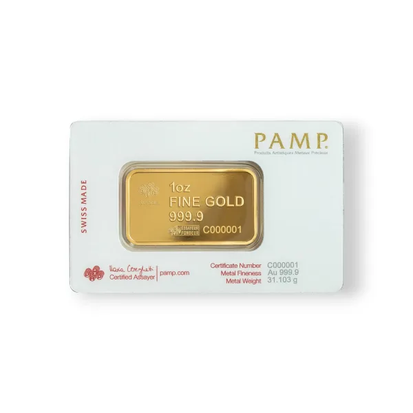 1 oz PAMP Suisse American Buffalo Gold Bar (in Assay)