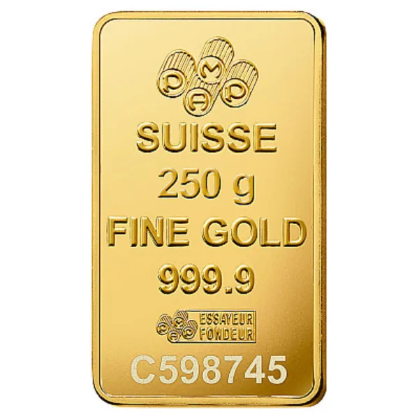 Pamp Suisse Lady Fortuna Gold Minted Bar - 250g In Assay .9999