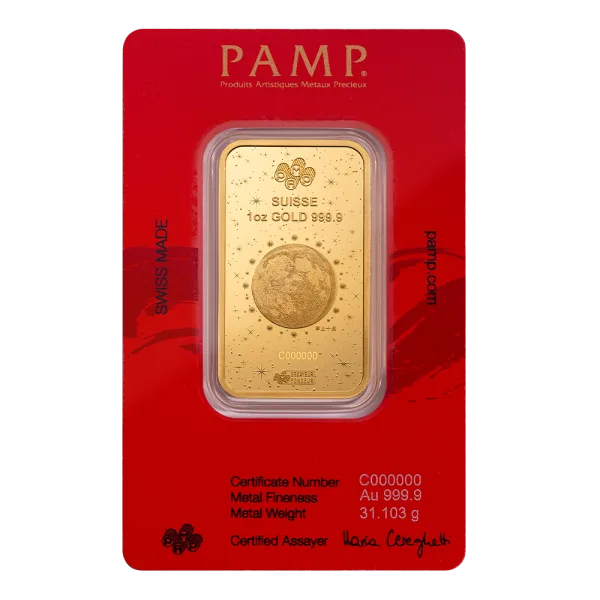 2025 1 oz Gold Bar PAMP – Legend of the White Snake Goddess