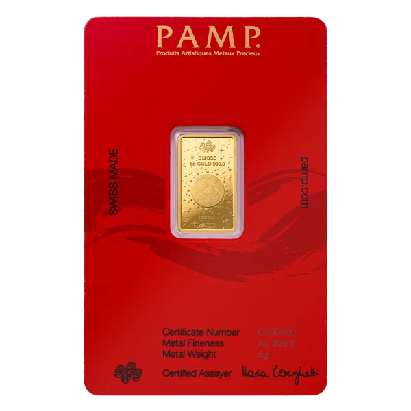 2025 5 Gram PAMP Gold Bar  – Legend of the White Snake Goddess