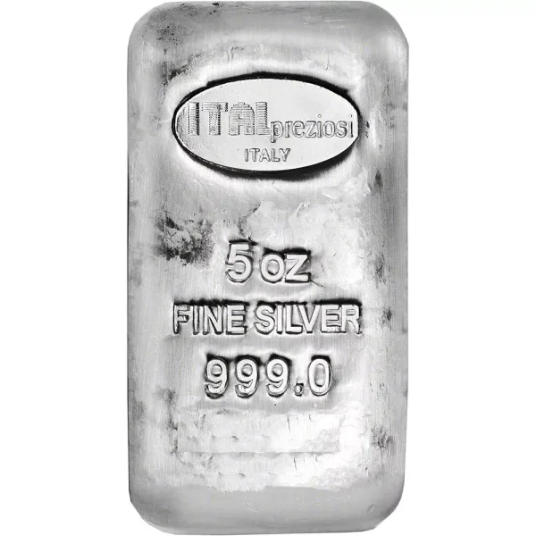 5 oz Italpreziosi Silver Cast Bar