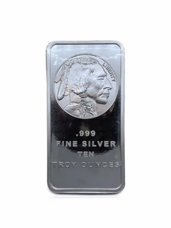 10 oz Silver  Liberty Buffalo Bars (New)