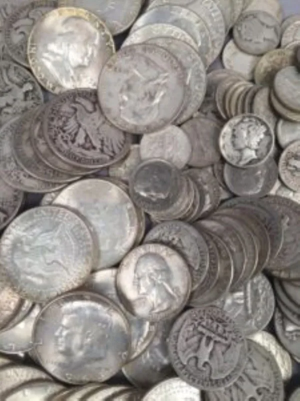 $5 Face Value Mixed Silver Coins (90%) Dimes Quarters and Half Dollars