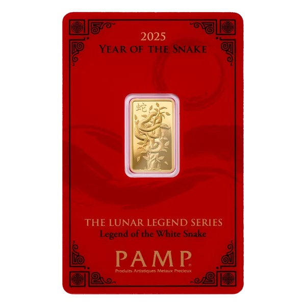 2025 5 Gram PAMP Gold Bar  – Legend of the White Snake Goddess