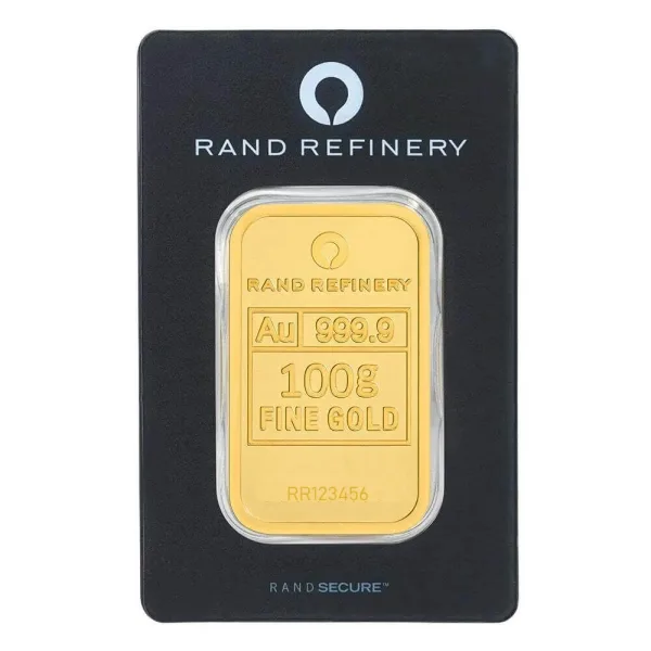 Rand Refinery100 Gram Gold Bar (In Assay)